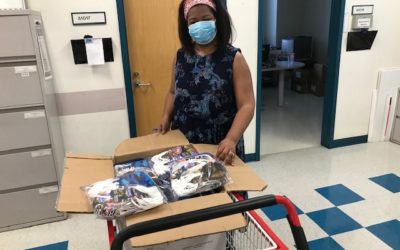 Vietnam Veterans Help the VA Medical Center with a delivery of 500 Olson and surgical fabric masks