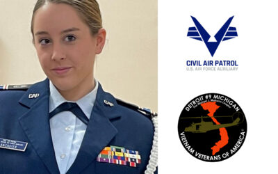 A top new air cadet in Michigan says she appreciates CAP support